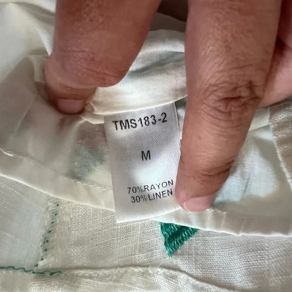 Boho embroideried linen blend mini skirt - THML - Size M - Picture 3 of 4